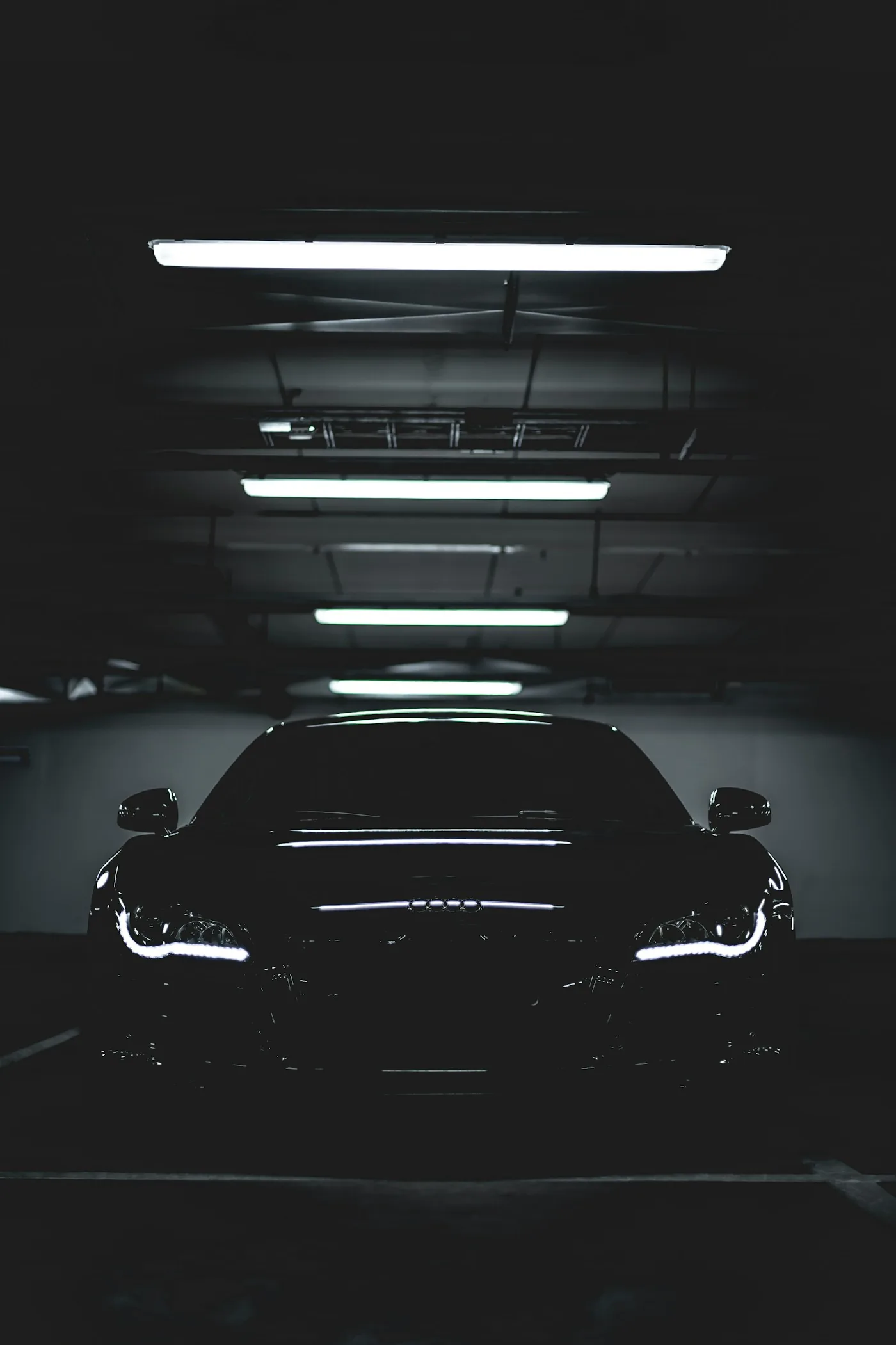 Dark performance vehicle front detail