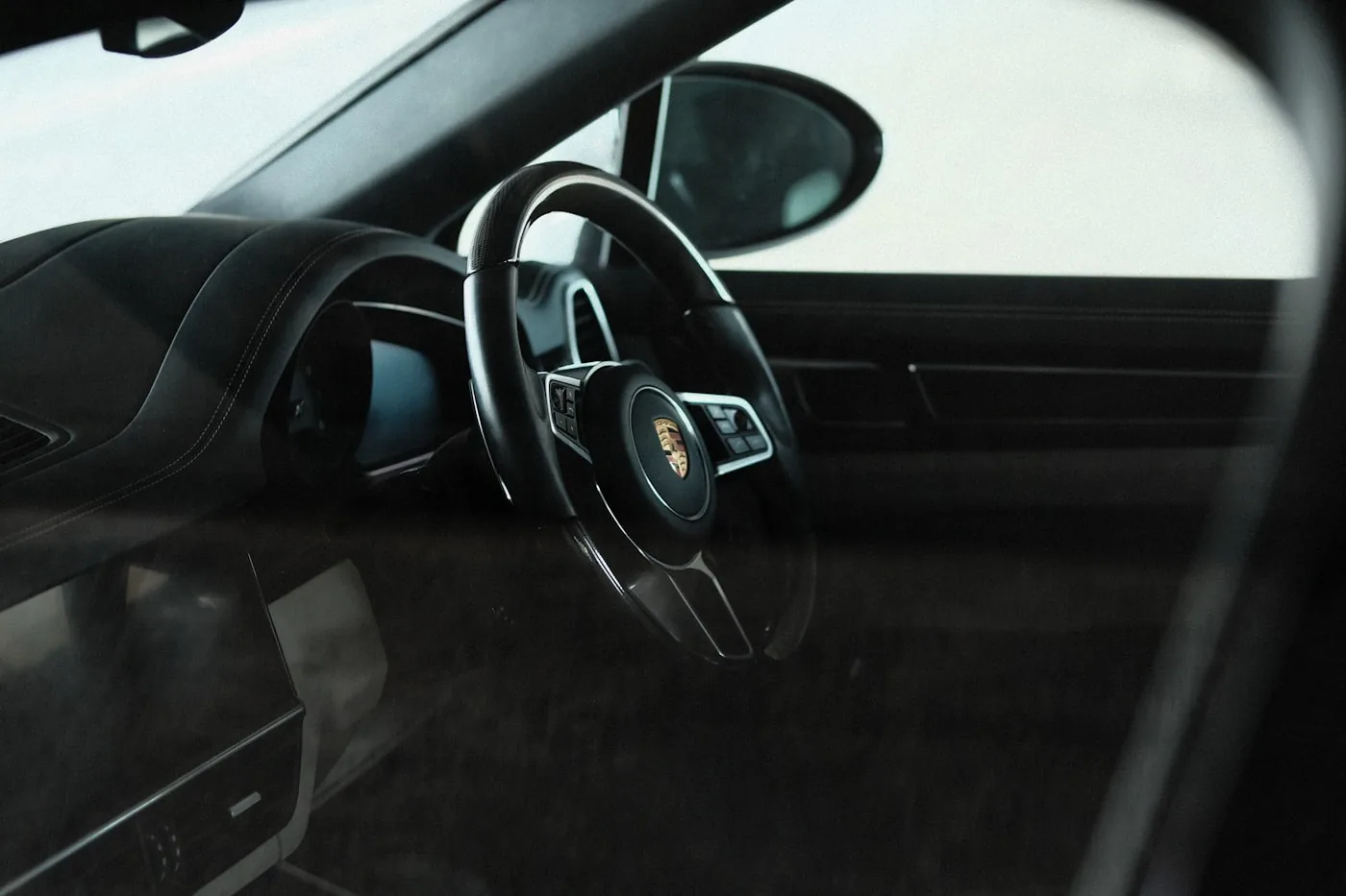 Dark performance vehicle interior